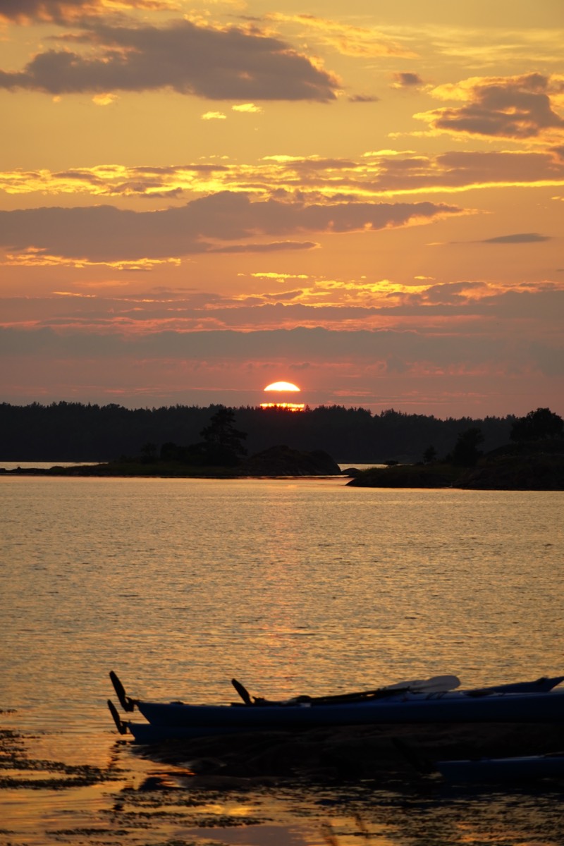 Sonnenuntergang über dem See